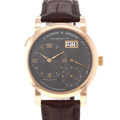 Pre-owned A. Lange & Sohne 101.033 Grand Lange 1 Hand Wind Grey Dial Mens Watch (brown, arb14596)