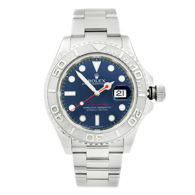 Pre-owned Rolex Yacht-Master Automatic Chronometer Blue Dial Mens Watch 116622 BLSO (blue, arb15457)