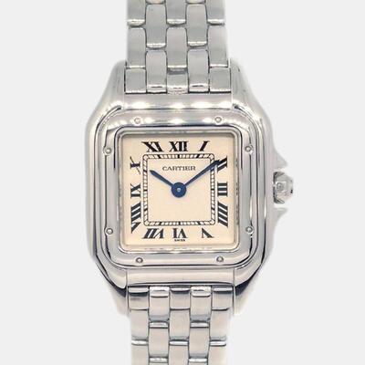 Panthere W25016F3 18k White Gold Beige Watch Artd.1127266 Cartier (beige, arb15690)