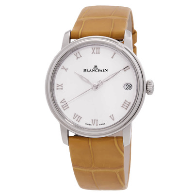 Blancpain Villeret Automatic White Dial Ladies Watch, Reference 6127-1127-95a (arb15717)