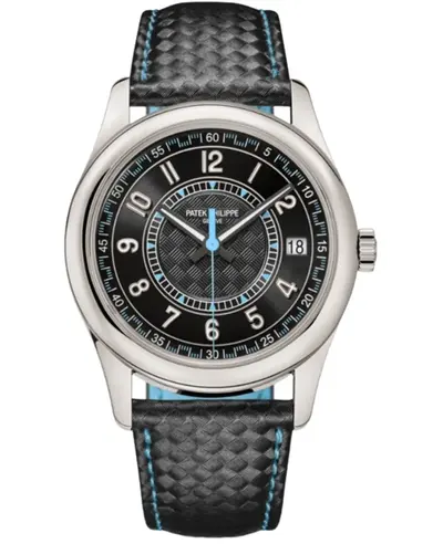 Patek Philippe Calatrava 6007G-011, Men's Automatic Black Dial with White Gold Accents and Leather Strap (black, arb16017)