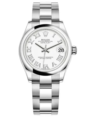 Rolex Datejust m278240-0003 White Roman Dial Women's Stainless Steel Luxury Watch (white, arb16033)