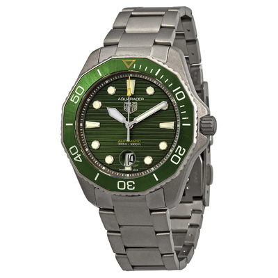 Pre-owned Tag Heuer Aquaracer Green Dial Mens Watch WBP208B.BF0631 (blue, arb17118)