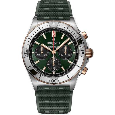 Breitling Chronomat B01 Green Dial Chronograph Automatic Watch - UB0134131L1S1 (arb16490)