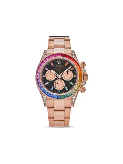 2022 pre-owned Rolex Daytona Rainbow 40mm Ref 296514, Black Rose Gold Case 29651419 (arb16514)