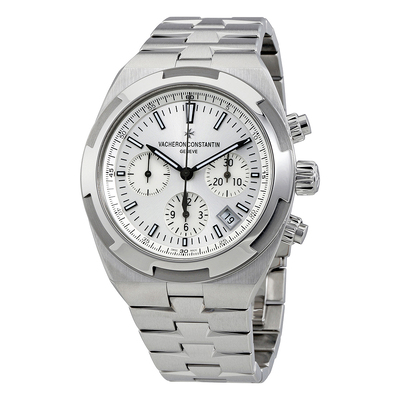 Pre-owned Vacheron Constantin 5500V/110A-B075 Mens Silver Dial Chronograph (black, arb17105)