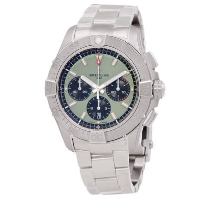 Breitling Avenger AB0147101L1A1 Chronograph Automatic Mens Watch - Green Dial, 44mm (green, arb1094)