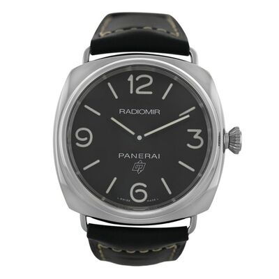 Pre-owned Panerai Radiomir Matte Black Dial Mens Watch PAM00753 (black, arb17385)