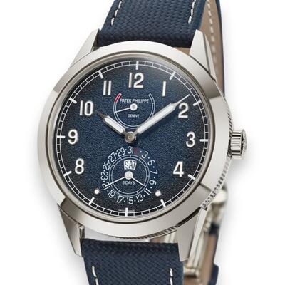 Patek Philippe Complications Hand Wind Blue Dial Mens Watch Ref.5328G-001 (blue, arb17386)