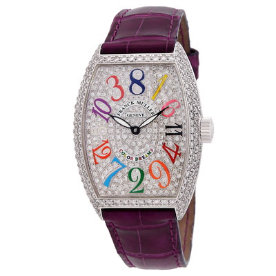 Franck Muller Cintree Curvex Crazy Hours Color Dreams Automatic Diamond Watch 7851 7851 CH COL DRM D CD OG (black, arb17440)