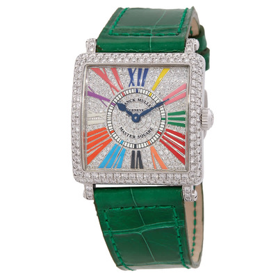 Franck Muller Master Square Quartz Diamond Watch 6002 L QZ D CD OG (blue, arb17441)