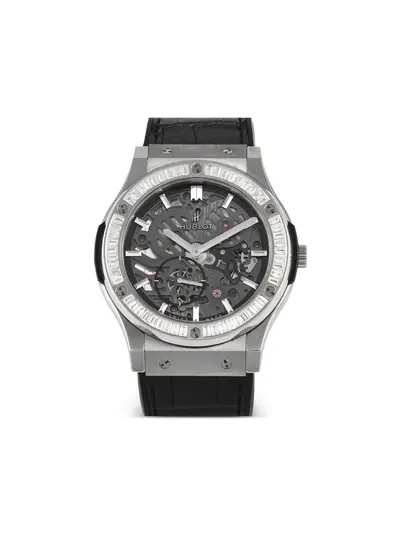 Hublot Classic Fusion 45mm Geometrical Dial, Black Titanium Round Face, Pre-Owned 29607524 (arb17483)