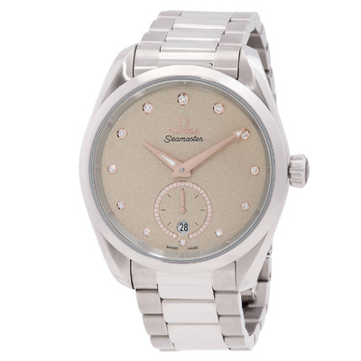 Omega Seamaster Ladies Chronometer Diamond Watch 220.10.38.20.59.001 (beige, arb17512)