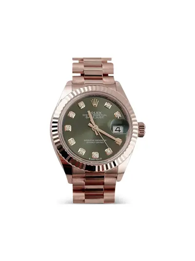 Rolex Datejust 29630266 - Olive Green Dial, Rose Gold Case (arb17644)