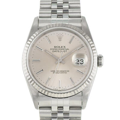 Pre-Owned Rolex Datejust 36 SSJ Silver Analog 16234 SSJ (arb17770)