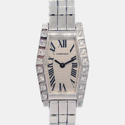 Cartier Authentic Women's Watch with 18K White Gold and Diamonds Model 1134602 (arb18254)