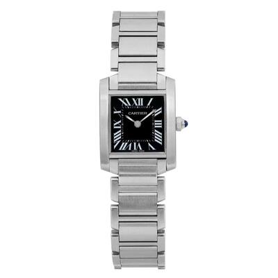 Pre-Owned Cartier Tank Francaise Quartz W51026Q3 (black, arb18300)