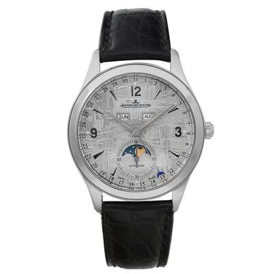 Pre-owned Jaeger-LeCoultre Master Calendar Automatic Moon Phase Silver Dial Mens Watch Q1558421 (black, arb18313)