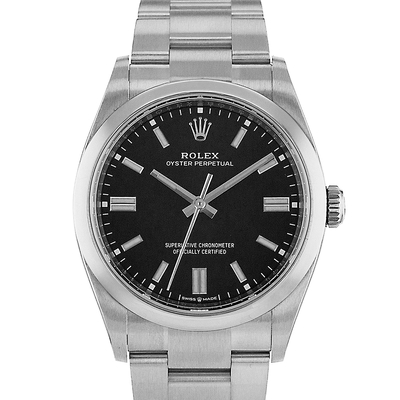Pre-owned Rolex Oyster Perpetual 36 Automatic Chronometer Black Dial Mens Watch Ref. 126000 BKSO (black, arb18332)