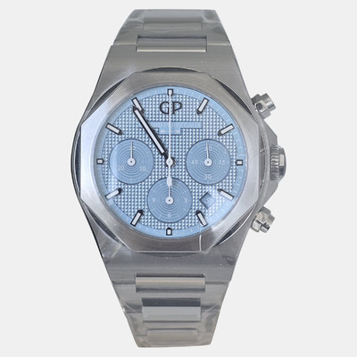 Girard-Perregaux Laureato Chronograph 81020-11-3370-1GM: Men's Automatic Wristwatch, Stainless Steel Case and Bracelet, Ice Blue Dial 1137962 (blue, arb18835)