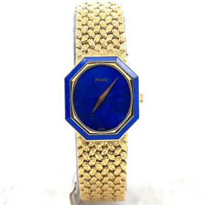 Pre-owned Piaget Vintage Hand Wind Blue Dial 9341-D2 (blue, arb18988)
