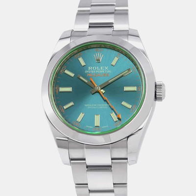 Rolex Blue Stainless Steel Milgauss 116400GV Automatic Men's Wristwatch 1136819 (blue, arb19004)