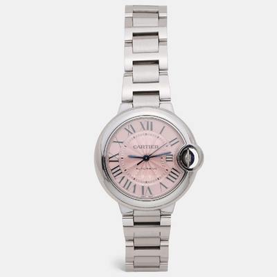 Cartier W6920100 Ballon Bleu de Cartier Women's Watch 33mm 1139016 (pink, arb19022)