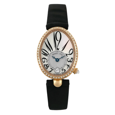 Pre-owned Breguet Reine De Naples Automatic Diamond White Dial Ladies Watch 8918BR/58/964 (black, arb19038)