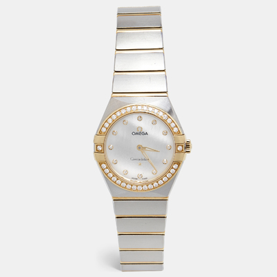 Omega Constellation Mother Of Pearl 18K Yellow Gold Stainless Steel Diamond Women's Wristwatch - Артикул 131.25.046.002 1137554 (yellow, arb19076)