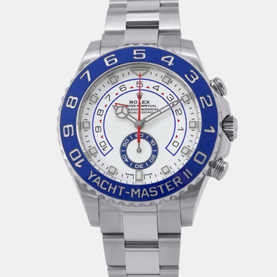 Rolex Yacht-Master II 116680 in White Stainless Steel (Ref. 1140624), Automatic Movement, Mens Watch, 44mm (white, arb19099)