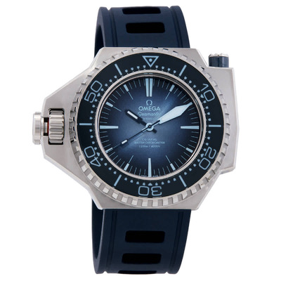 Omega Seamaster Automatic Blue Dial Mens Watch (227325503) Silver-tone O-megasteel case, blue rubber strap. 227.32.55.21.03.001 (blue, arb19292)