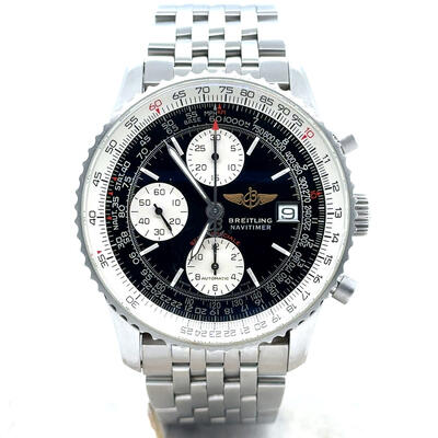 Pre-owned Breitling Navitimer Fighters Chronograph Automatic Chronometer Black Dial Mens Watch A13330 (black, arb19398)