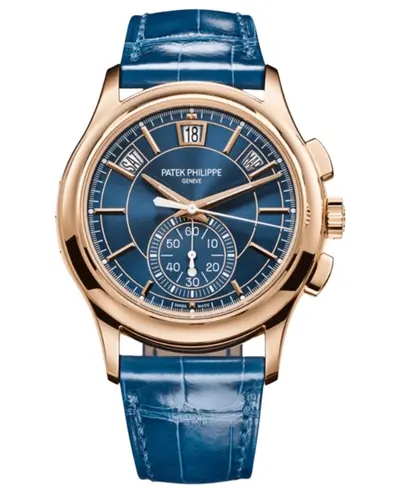 Patek Philippe 5905R-010 Model Annual Calendar Chronograph Blue Dial Rose Gold 18K (blue, arb19458)