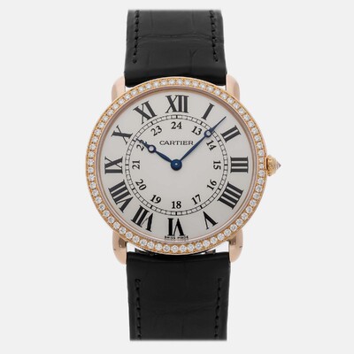 Cartier Ronde WR000651 Automatic Men's Wristwatch 36MM 1089646 (white, arb19502)