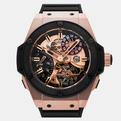 Hublot Big Bang King Power Tourbillon GMT Watch 706.OM.1180.RX Manual Winding Men's 1129716 (black, arb19642)