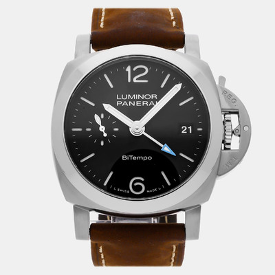 Panerai Luminor Quaranta BiTempo PAM 1365 Automatic Men's Wristwatch 1139902 (black, arb19702)
