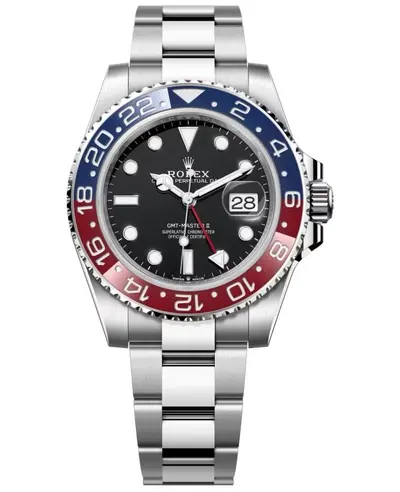 Rolex GMT Master ll Black Dial Stainless Steel Men's Watch M126710BLRO-0002 (black, arb19847)