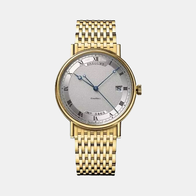 Breguet Silver Dial 18K Yellow Gold Classique Wristwatch Model 5177Ba/15 1152814 (arb20099)