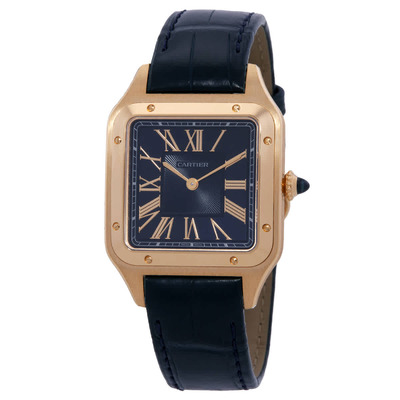 Cartier Santos-Dumont Large Model Quartz Blue Dial Ladies Watch WGSA0077 (blue, arb19199)