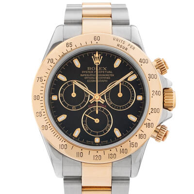 Pre-owned Rolex Cosmograph Daytona Ref. 116523 BKSO Black Dial Mens Chrono Automatic Watch (black, arb20549)