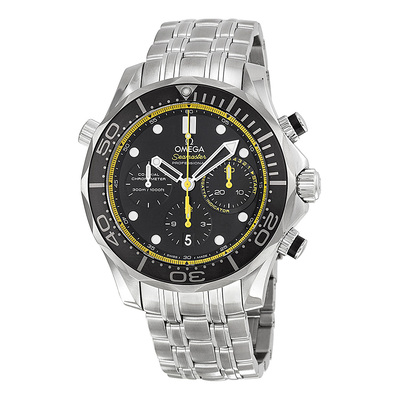 Pre-owned Omega Seamaster Diver 300 Co-Axial Chronograph Black Dial Mens Watch Ref:212.30.44.50.01.002 (black, arb24054)