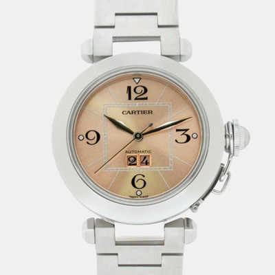 Cartier Pasha C W31058M7 Pink Stainless Steel Automatic Women's Watch 35.5mm 1156823 (pink, arb20579)
