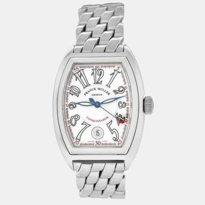 Franck Muller Conquistador 8000 White Stainless Steel Automatic Men's Watch 1159525 (white, arb20661)