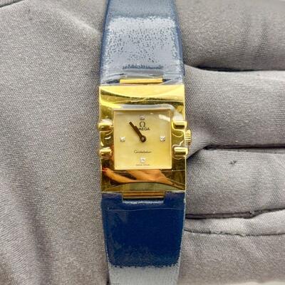 Omega Constellation Quadra Quartz Diamond Champagne Dial Ladies Watch Ref 1631.77.60 (beige, arb21797)
