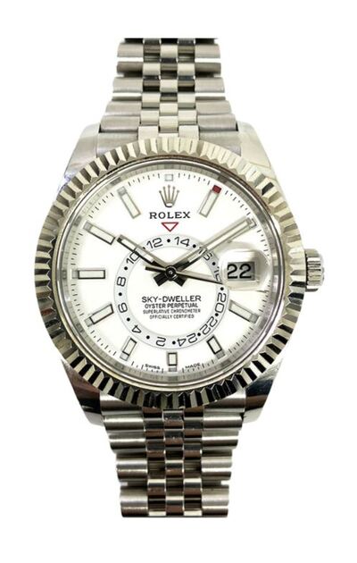 Pre-Owned Rolex Sky-Dweller GMT Automatic White Dial Mens Watch 326934WSJ (arb20741)