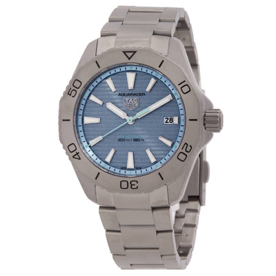 Tag Heuer Aquaracer Mens Watch WBP1182.BF0000 Grey Titanium Case and Bracelet (blue, arb20771)