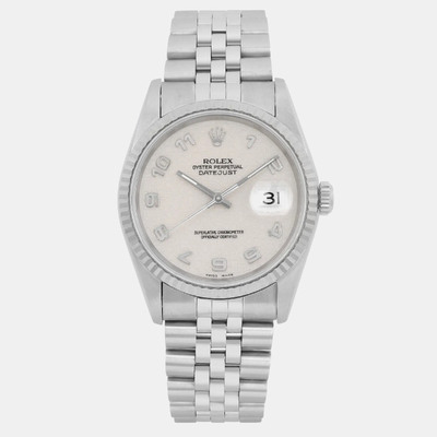 Rolex Datejust 16234 Automatic Men's Watch, White Gold Case, Cream Dial Ref: 1160667 (arb20782)