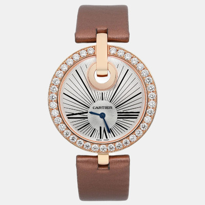 Cartier Captive De Cartier 18k Rose Gold and Silver WG600011 Quartz Watch 1160614 (arb20816)