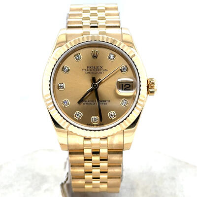 Pre-Owned Rolex Datejust 178278 CDJ, Yellow Gold Automatic Diamond Dial Ladies Watch (beige, arb20826)