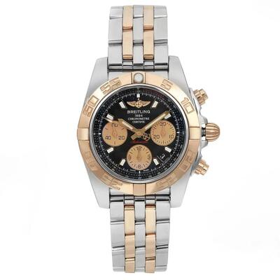 Pre-owned Breitling Chronomat Chronograph Automatic Chronometer Black Dial Mens Watch cb014012/ba53-378c (black, arb20828)